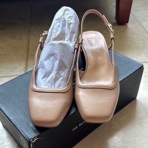 Naturalizer Harper Nude Square-Toe Slingback Size 7W